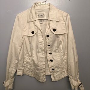 Live a Little White Jean Jacket